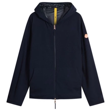 Мужское худи Moncler Genius на молнии из шерсти и кашемира, темно-синее