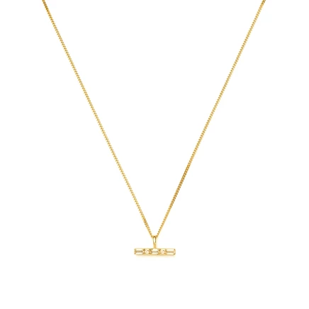 Женское ожерелье Missoma T-Bar Stone, золотистое