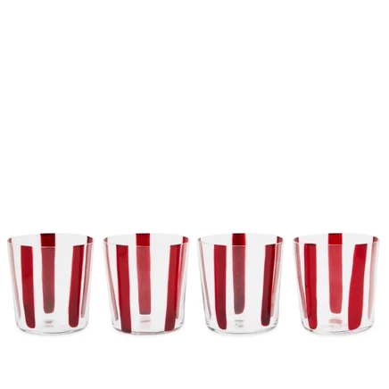 Набор стаканов The Conran Shop Nova Stripe 360 мл, бордовые