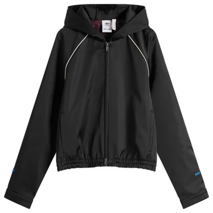 Атласный спортивный топ Adidas x Wales Bonner из атласа black