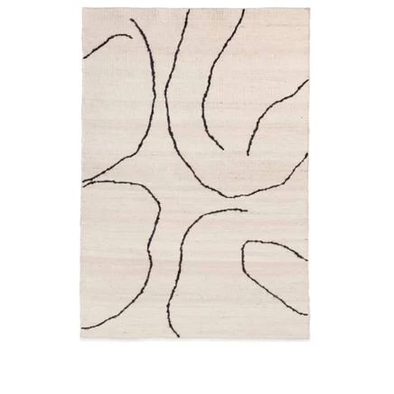 Ковер Ferm Living Gesso 140×200 см джут, крем/фиолетовый