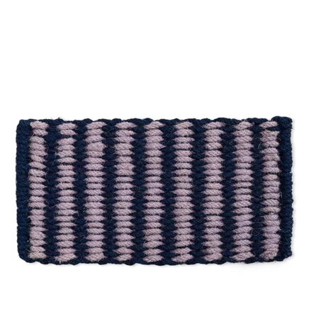 Коврик для двери HAY Coco Stripe Wide, лавандовый/тёмно-синий
