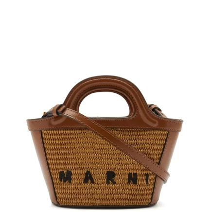Мужская мини-сумка Marni Micro Tropicalia, светло-коричневая