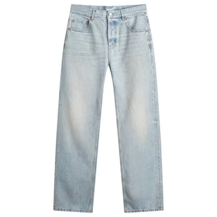 Мужские джинсы saint laurent mid straight baggy, синие