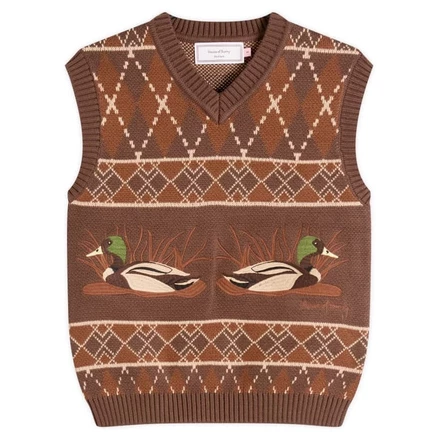 Женский жилет House of Sunny Duck Knit, табачный