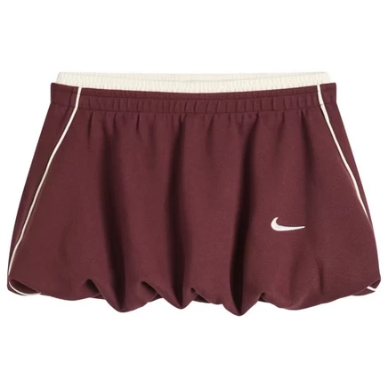 Женская мини-юбка Nike Sports Bubble, бордовая с белым
