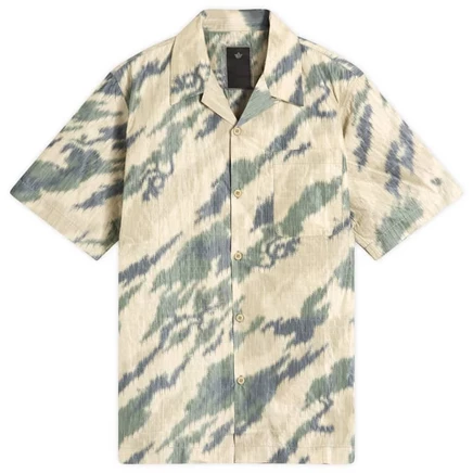 Камуфляжная рубашка с воротником-стойкой Maharishi Bonsai Camo Ripstop Camp