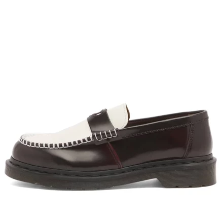 Мужские лоферы Dr. Martens Penton Heart, вишневые и белые