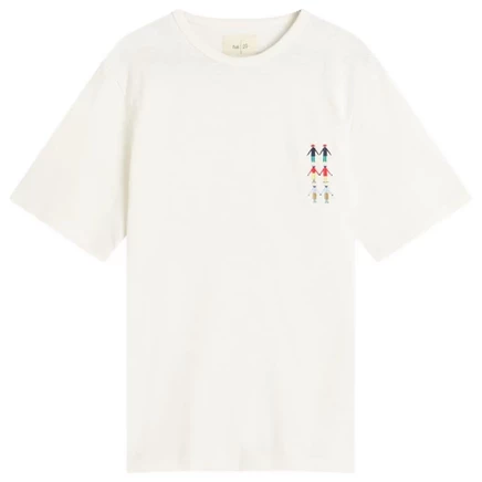 Футболка с изображением народных жителей off white