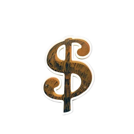 Неоновая LED-вывеска Yellowpop Dollar Sign, жёлтая