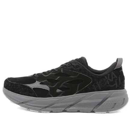 Мужские кроссовки Hoka Clifton L Suede, черно-серые