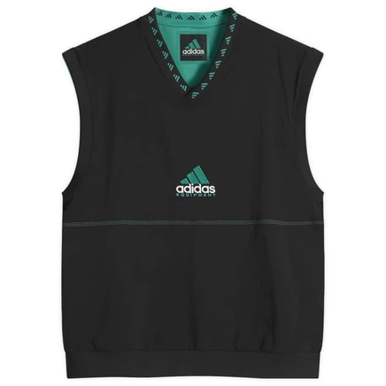 Мужская жилетка adidas eqt реверсивная, черно-зелёная