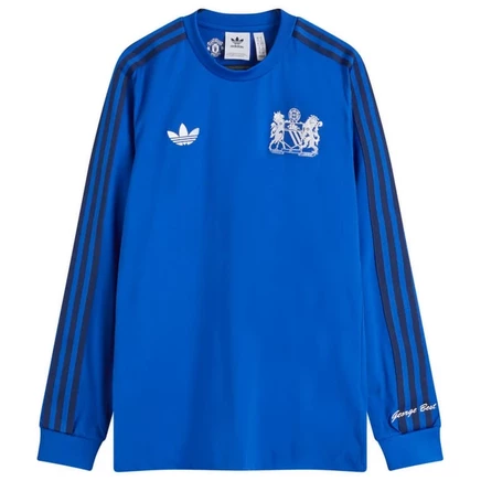 Мужской лонгслив Adidas Manchester United FC, ярко‑синий