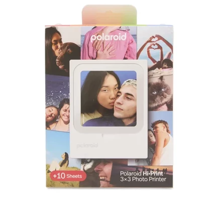 Фотопринтер Polaroid Hi-Print 3x3, 10 листов, белый