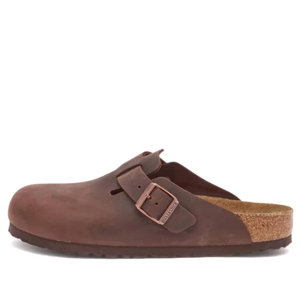 Сабо Birkenstock Boston SFB из кожи, коричневые