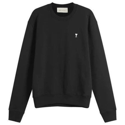 Мужской свитшот AMI Paris Contrasted Ami de Coeur, черно-кремовый