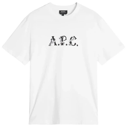 Мужская футболка A.P.C. Hugo с логотипом, белая