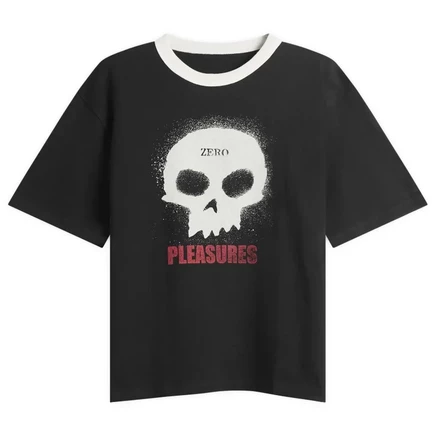 Мужская футболка Pleasures x Zero Single Skull, черная