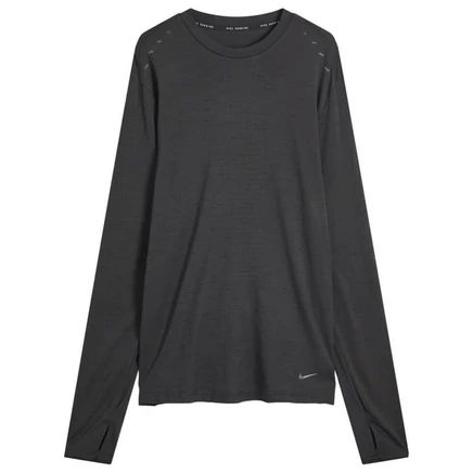 Мужской лонгслив Nike Running из шерсти, черный/антрацитовый
