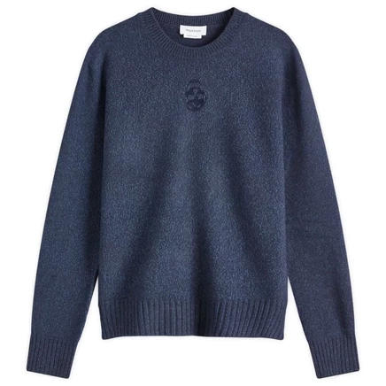 Мужской джемпер Alexander McQueen Skull, темно-синий и индиго