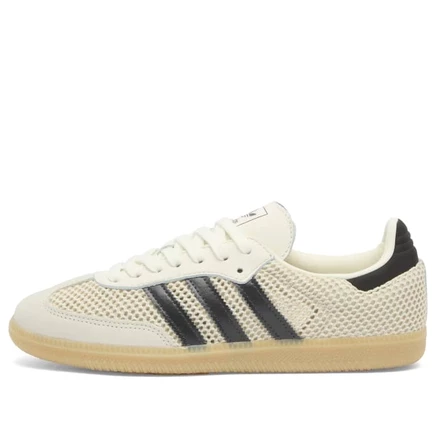Женские кеды Adidas Samba OG, слоновая кость/карбон/золото