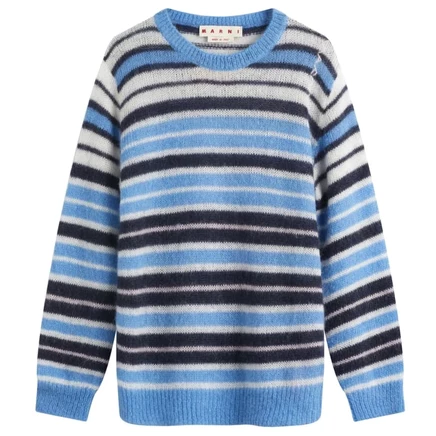 Мужской джемпер Marni Stripe Mohair, голубой