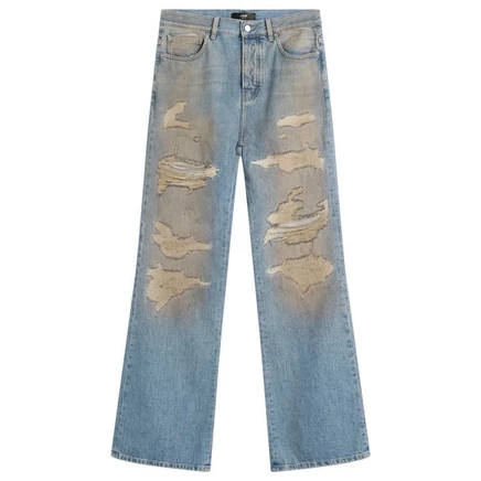 Мужские джинсы Amiri Repaired boot‑cut, средне‑индиго