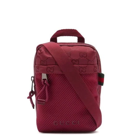 Мужская мини‑сумка через плечо Gucci Nylon GG Int 802, красная