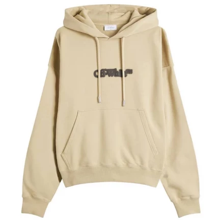 Мужское худи Off-white Spray Arrow с принтом, крем-брюле