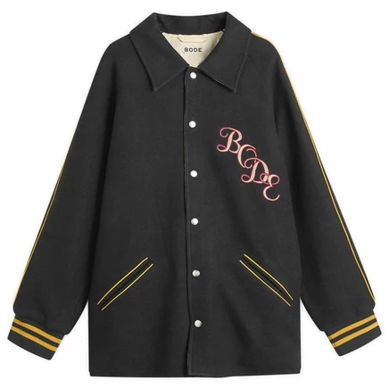 Мужская двусторонняя куртка Bode Monogram Snap, черная
