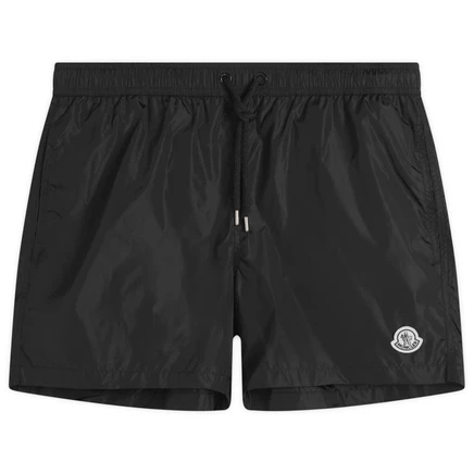 Нейлоновые плавательные шорты Moncler black