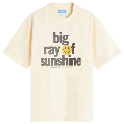 Футболка с надписью MARKET Smiley Sunshine butter-cream