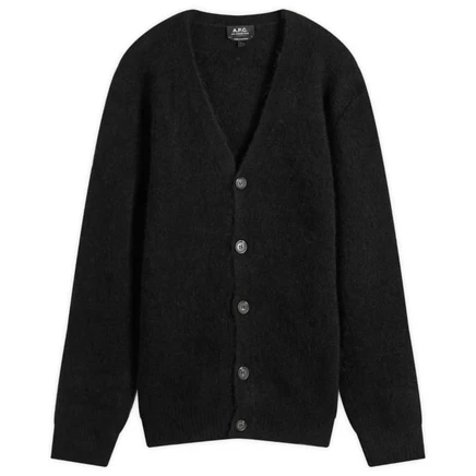 Мужской кардиган A.P.C. Davis из альпаки, черный