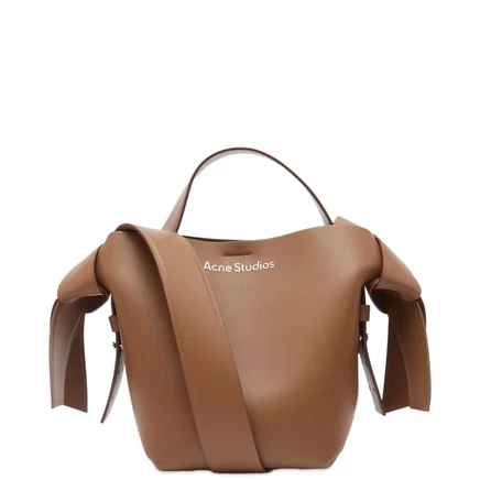 Мужская сумка Acne Studios Musubi Mini кожаная, верблюжая