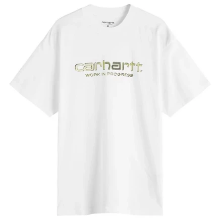 Футболка с надписью Carhartt WIP Solar Chrome Script white