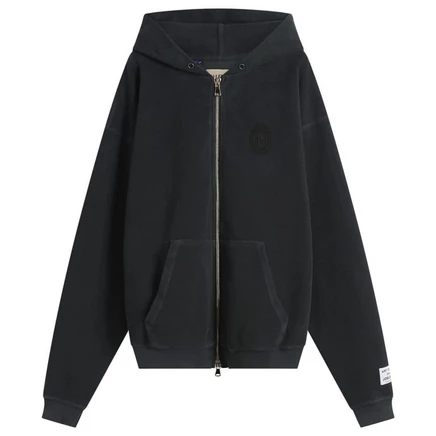 Мужская худи Gallery Dept Deluxe на молнии, потертая черная