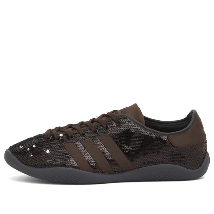 Кроссовки Adidas x Wales Bonner Karintha Lo с блестками black, silver metallic & dark brown