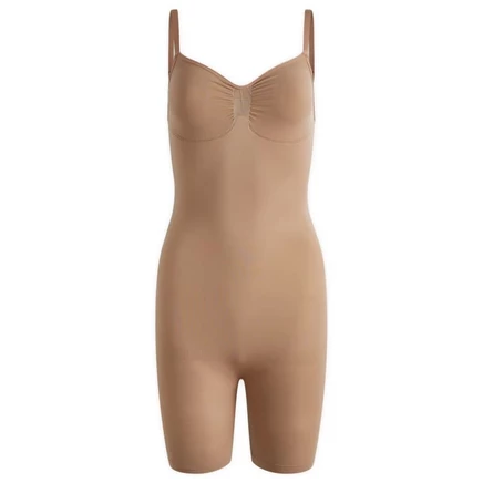 Женское боди Skims Seamless Sculpt до середины бедра, сиена