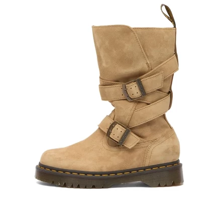 Мужские высокие ботинки Dr. Martens Anistone Strap, замша, песочные