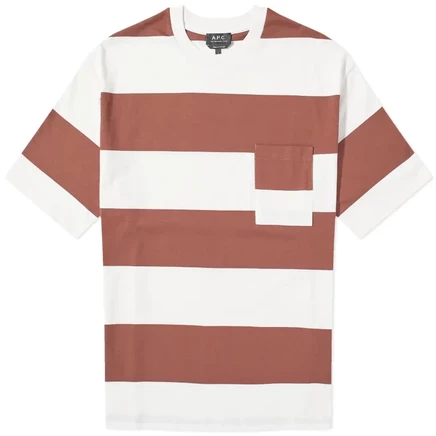 Мужская футболка A.P.C. Anthony Block Stripe, виски