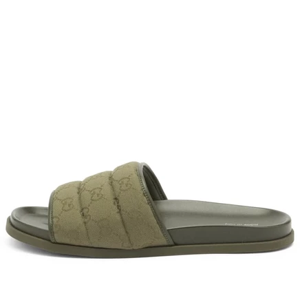 Мужские сланцы Gucci Rhein открытые, зеленые