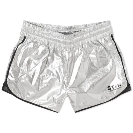 Мужские шорты Golden Goose Star, серебристые и чёрные
