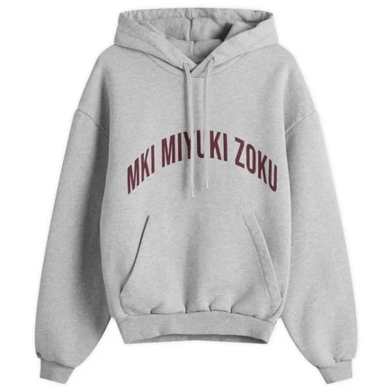 Толстовка с капюшоном MKI Arch, представленная компанией END. grey & burgundy