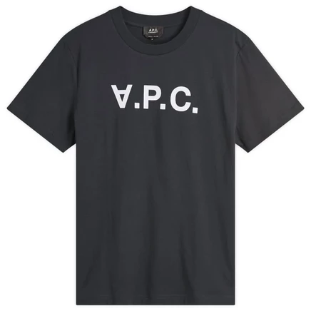 Футболка с логотипом A.P.C. VPC dark navy & ecru