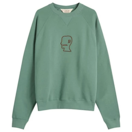 Толстовка с логотипом Brain Dead Head Raglan Crew avocado
