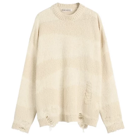 Мужской джемпер Our Legacy Popover Roundneck, белый