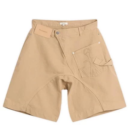 Мужские шорты JW Anderson Twisted Workwear, бежевые