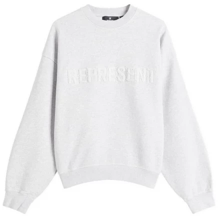Женский свитшот Represent Everyday Logo Crew, серый меланж