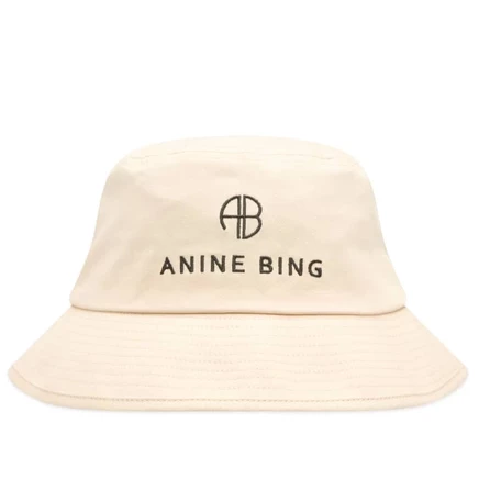 Панама с логотипом Anine Bing Nicks cool ivory