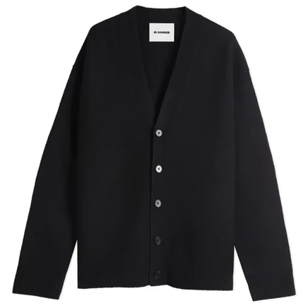 Мужской кардиган Jil Sander из шерсти, черный